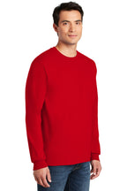 Red Gildan - Ultra Cotton 100% US Cotton Long Sleeve T-Shirt. G2400