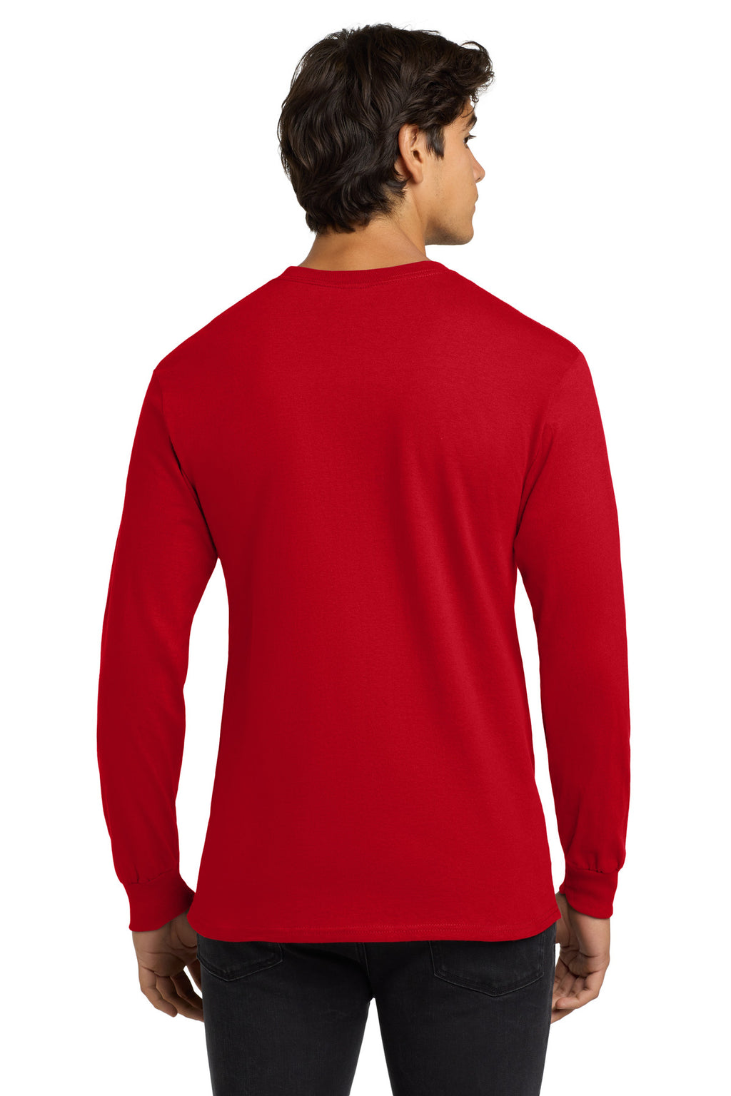 Red Gildan - Ultra Cotton 100% US Cotton Long Sleeve T-Shirt. G2400