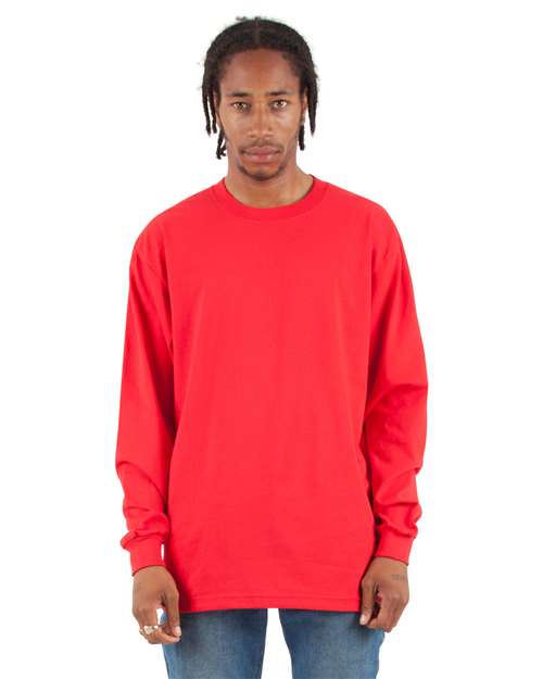 Red Max Heavyweight Long Sleeve T-Shirt - SHMHLS