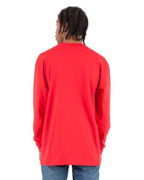 Red Max Heavyweight Long Sleeve T-Shirt - SHMHLS