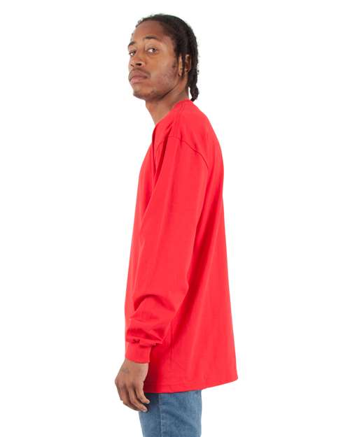 Red Max Heavyweight Long Sleeve T-Shirt - SHMHLS