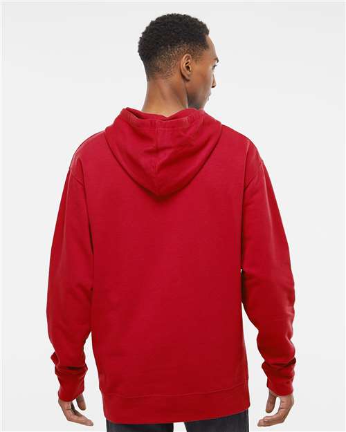 Red Midweight Hooded Sweatshirt - SS4500