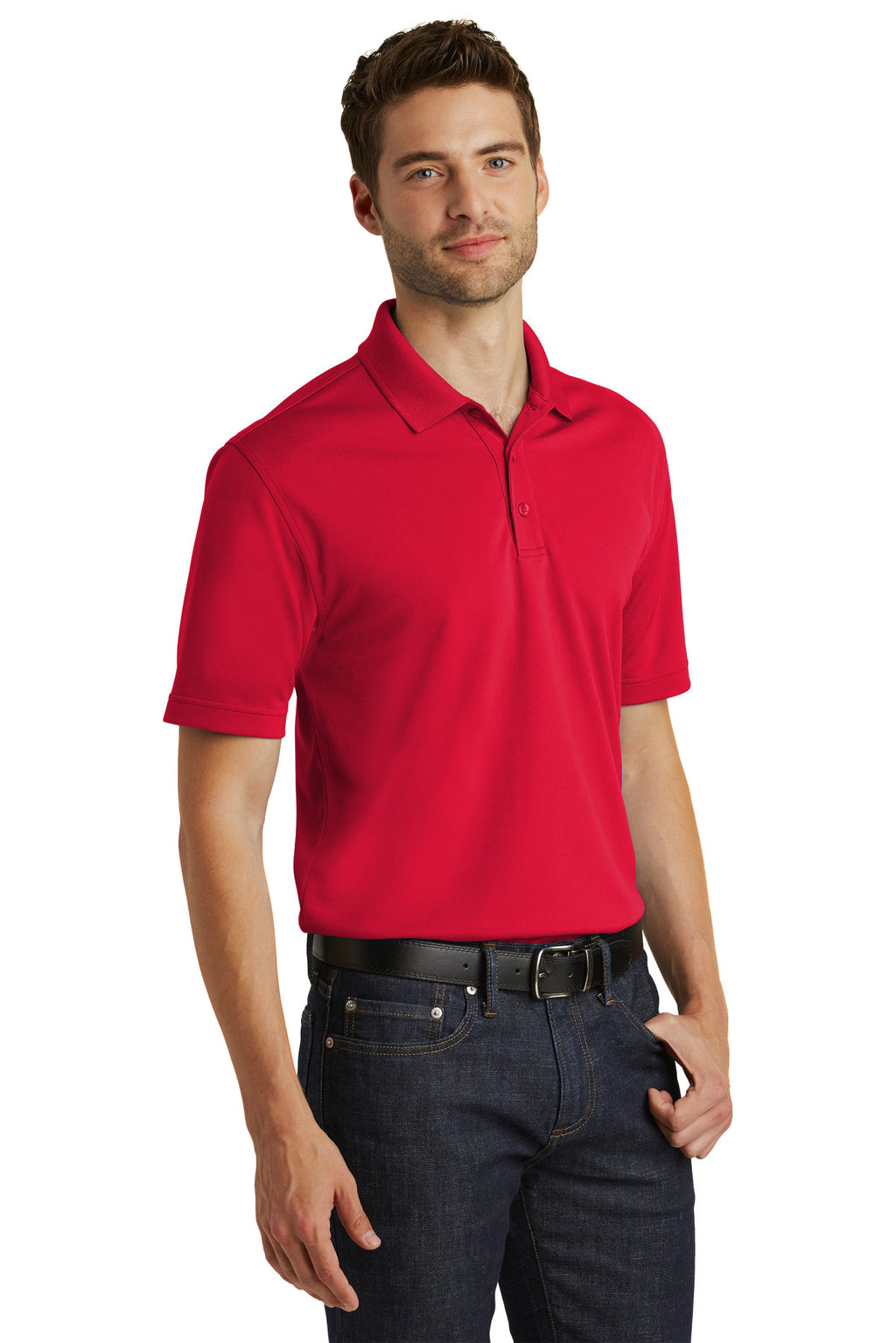 Rich Red Port Authority Dry Zone UV Micro-Mesh Polo. K110