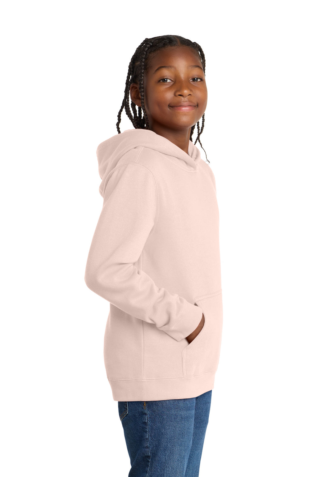 Rosewater Pink District Youth V.I.T. Fleece Hoodie DT6100Y
