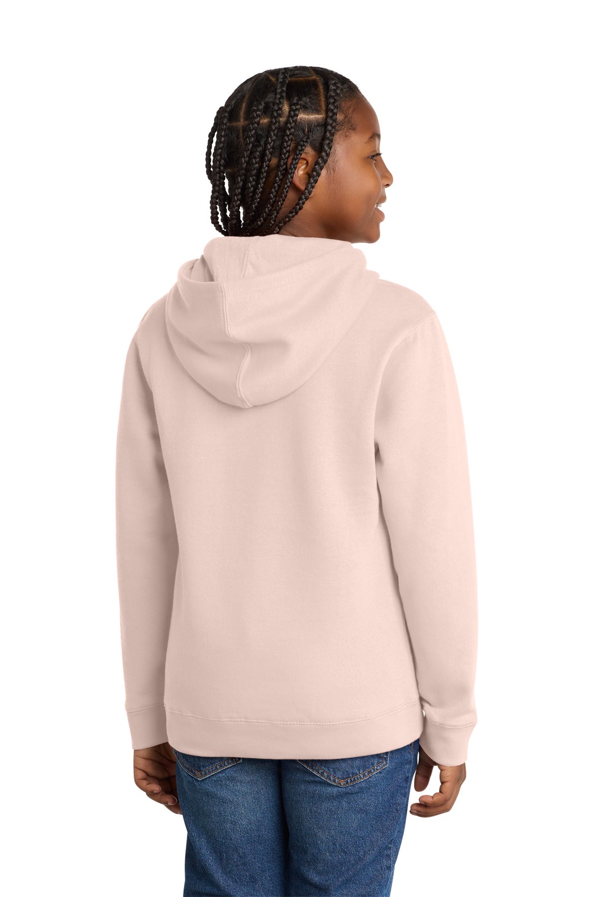 Rosewater Pink District Youth V.I.T. Fleece Hoodie DT6100Y