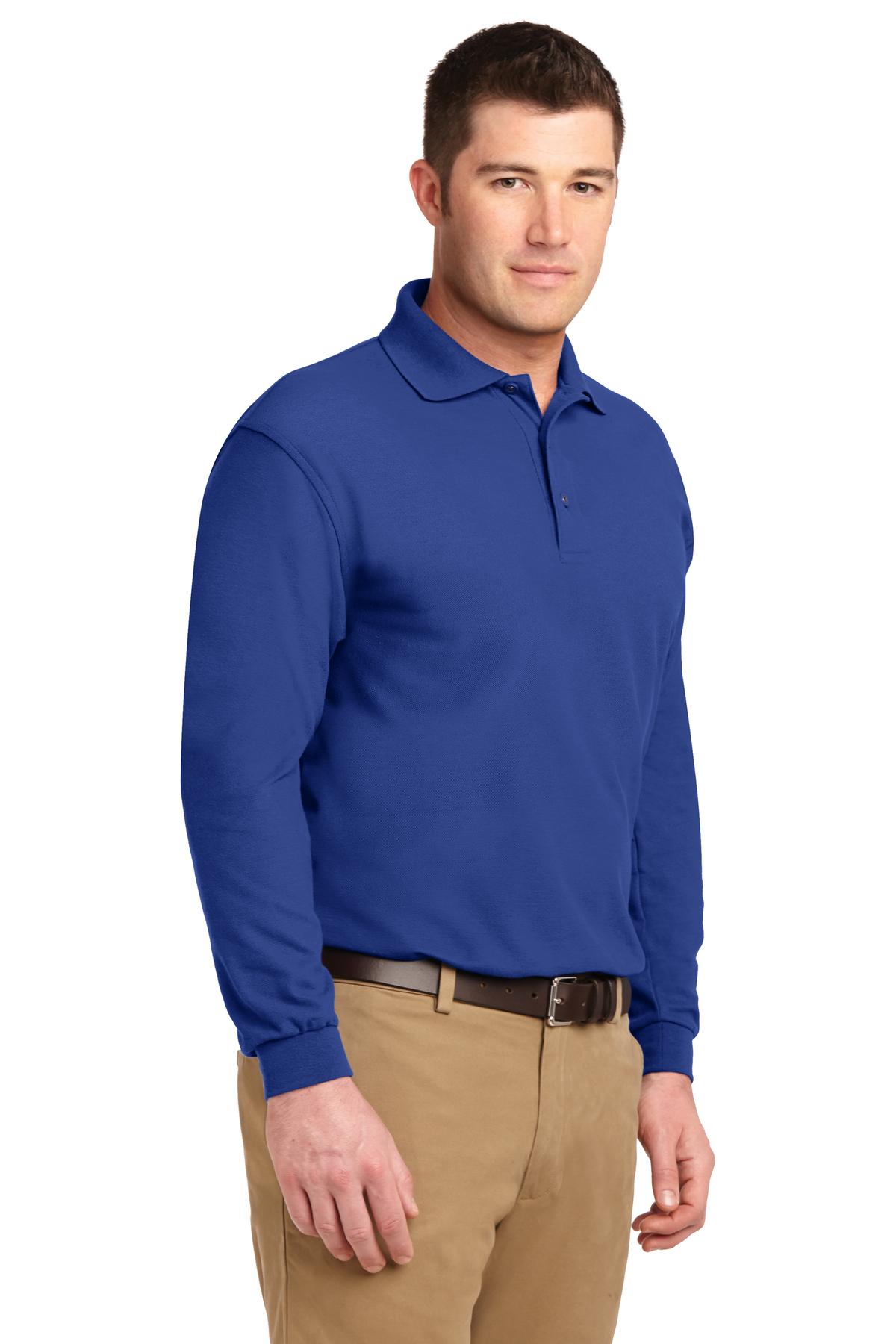 Royal Port Authority Silk Touch Long Sleeve Polo. K500LS