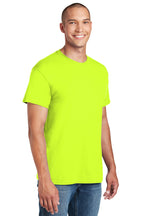 Safety Green Gildan DryBlend 50 Cotton/50 Poly T-Shirt. 8000
