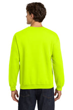 Safety Green Gildan Heavy Blend Crewneck Sweatshirt. 18000