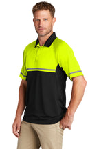 Safety Ylw/Blk CornerStone Select Lightweight Snag-Proof Enhanced Visibility Polo CS423
