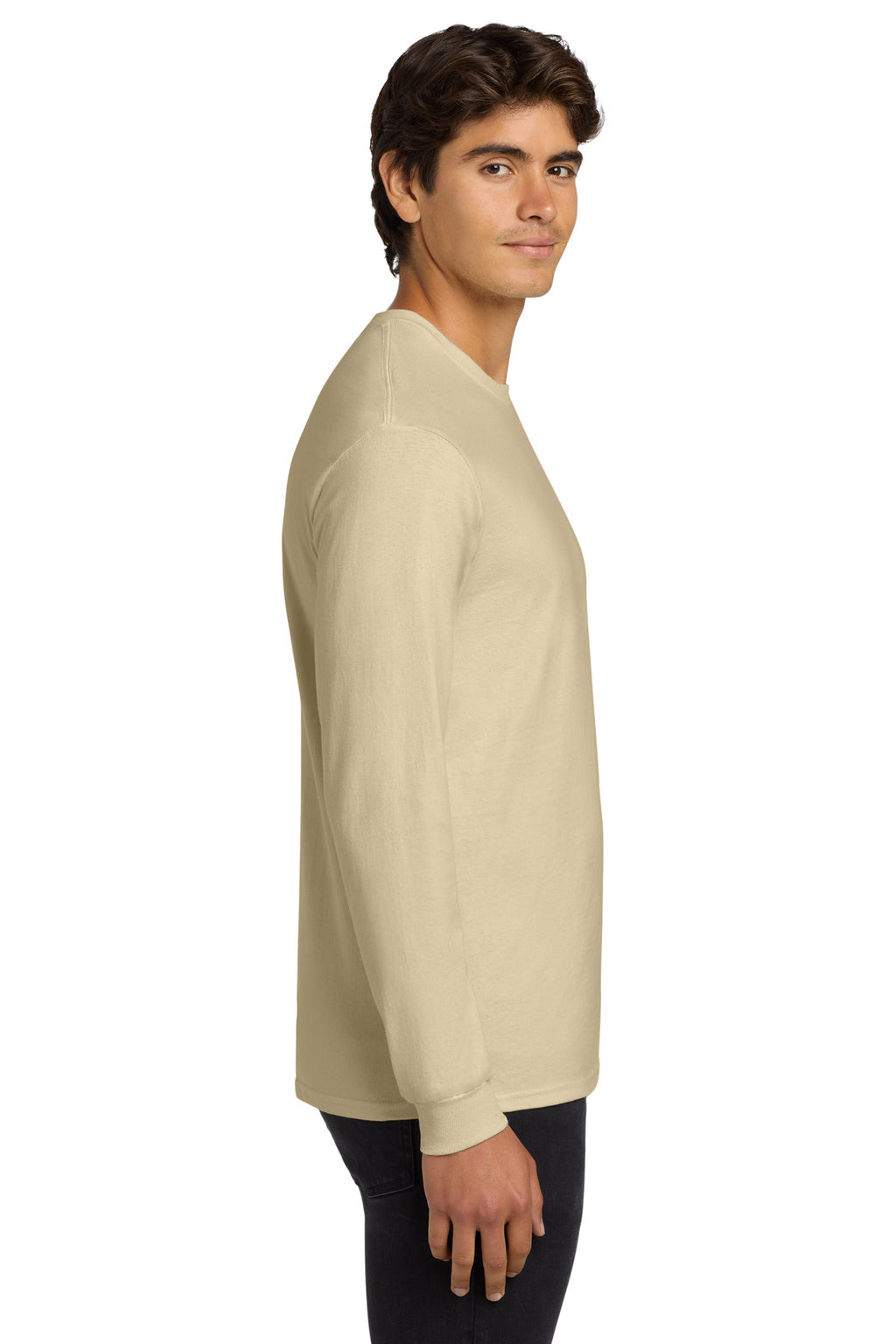 Sand Gildan - Ultra Cotton 100% US Cotton Long Sleeve T-Shirt. G2400