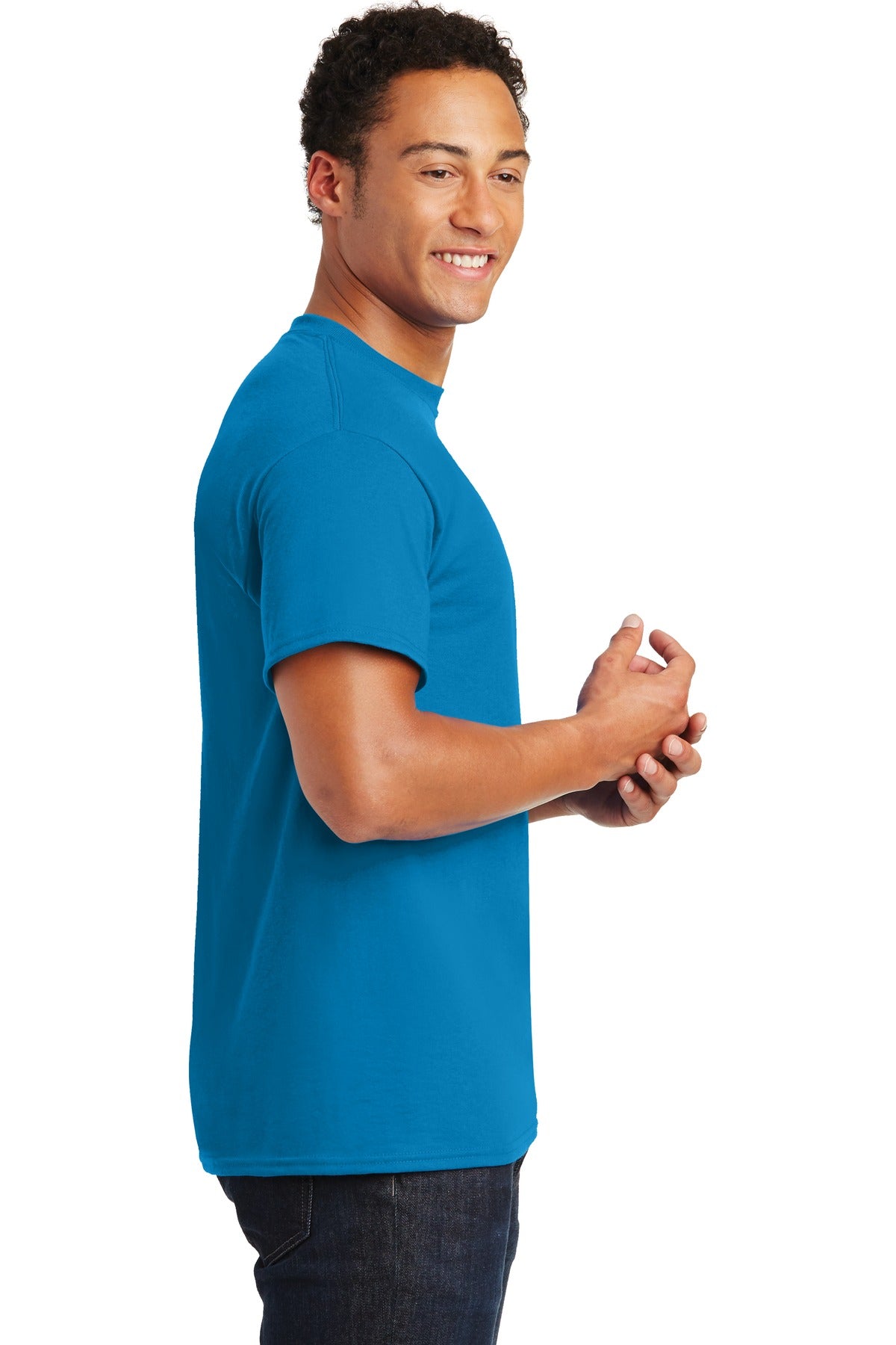 Sapphire Gildan DryBlend 50 Cotton/50 Poly T-Shirt. 8000