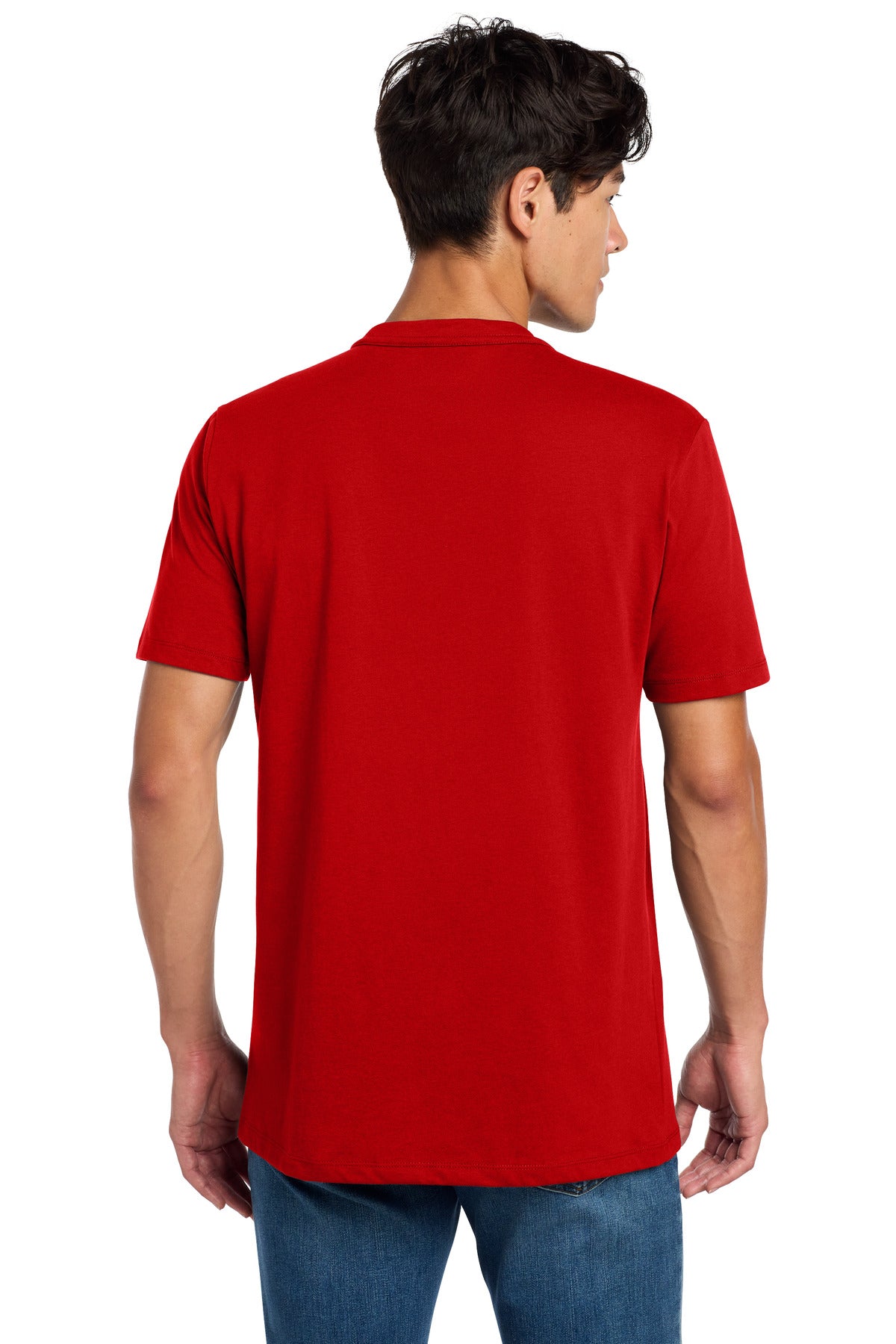 Scarlet New Era Heritage Blend Crew Tee. NEA100