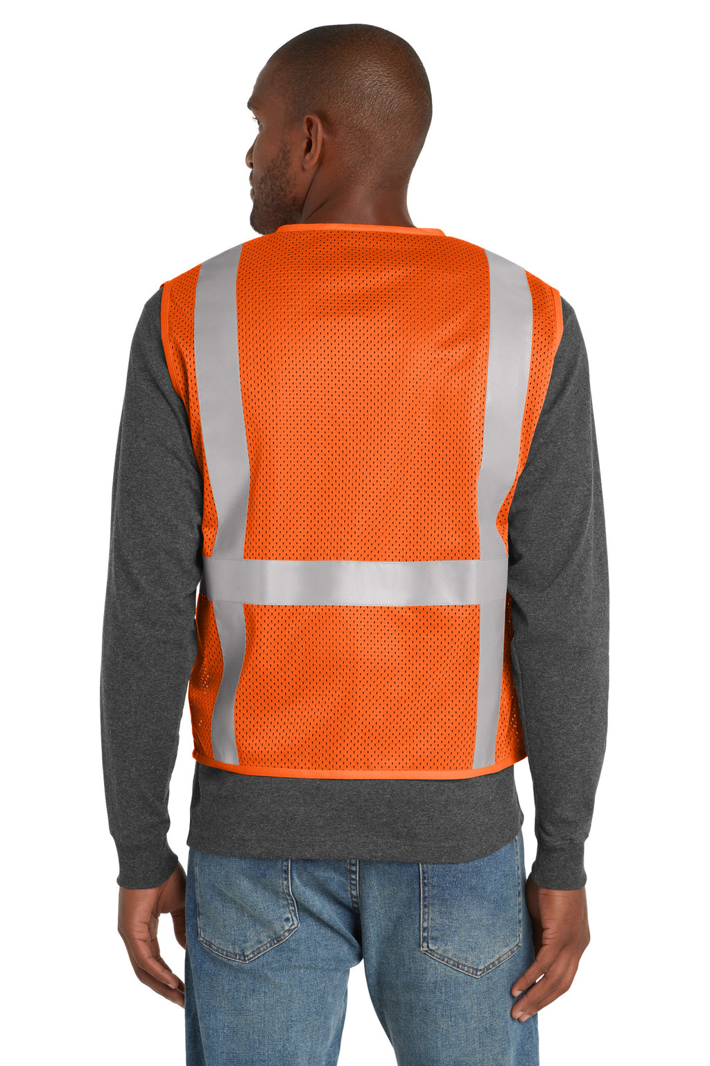 SftyOrg CornerStone ANSI 107 Class 2 Mesh Six-Pocket Zippered Vest. CSV104