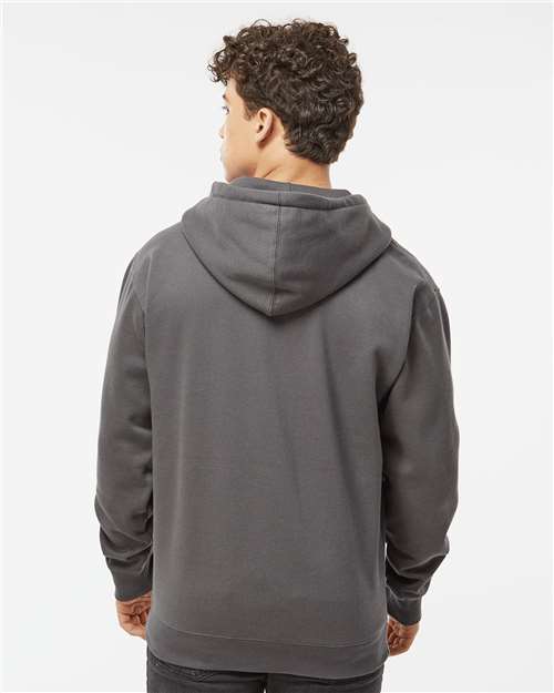 Solid Charcoal Heavyweight Full-Zip Hooded Sweatshirt - IND4000Z