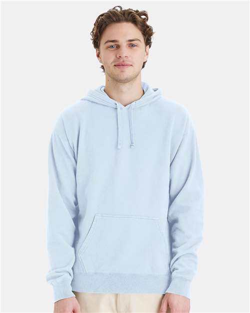 Soothing Blue Garment-Dyed Hooded Sweatshirt - GDH450
