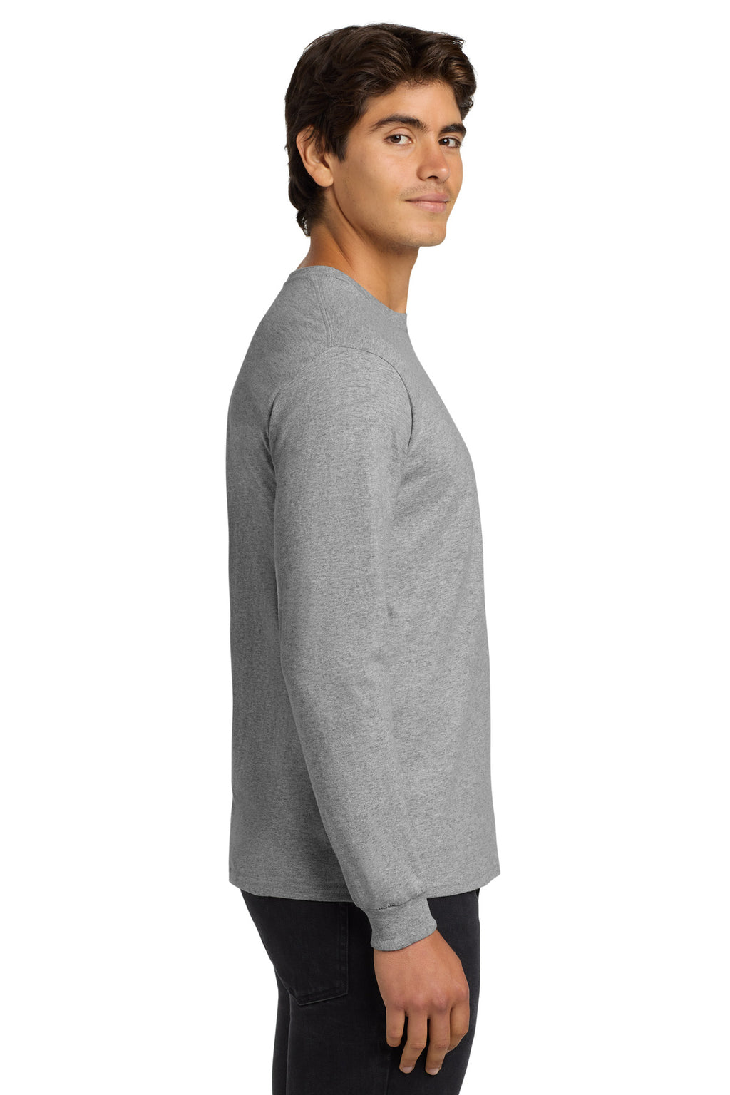 Sport Gray Gildan - Ultra Cotton 100% US Cotton Long Sleeve T-Shirt. G2400
