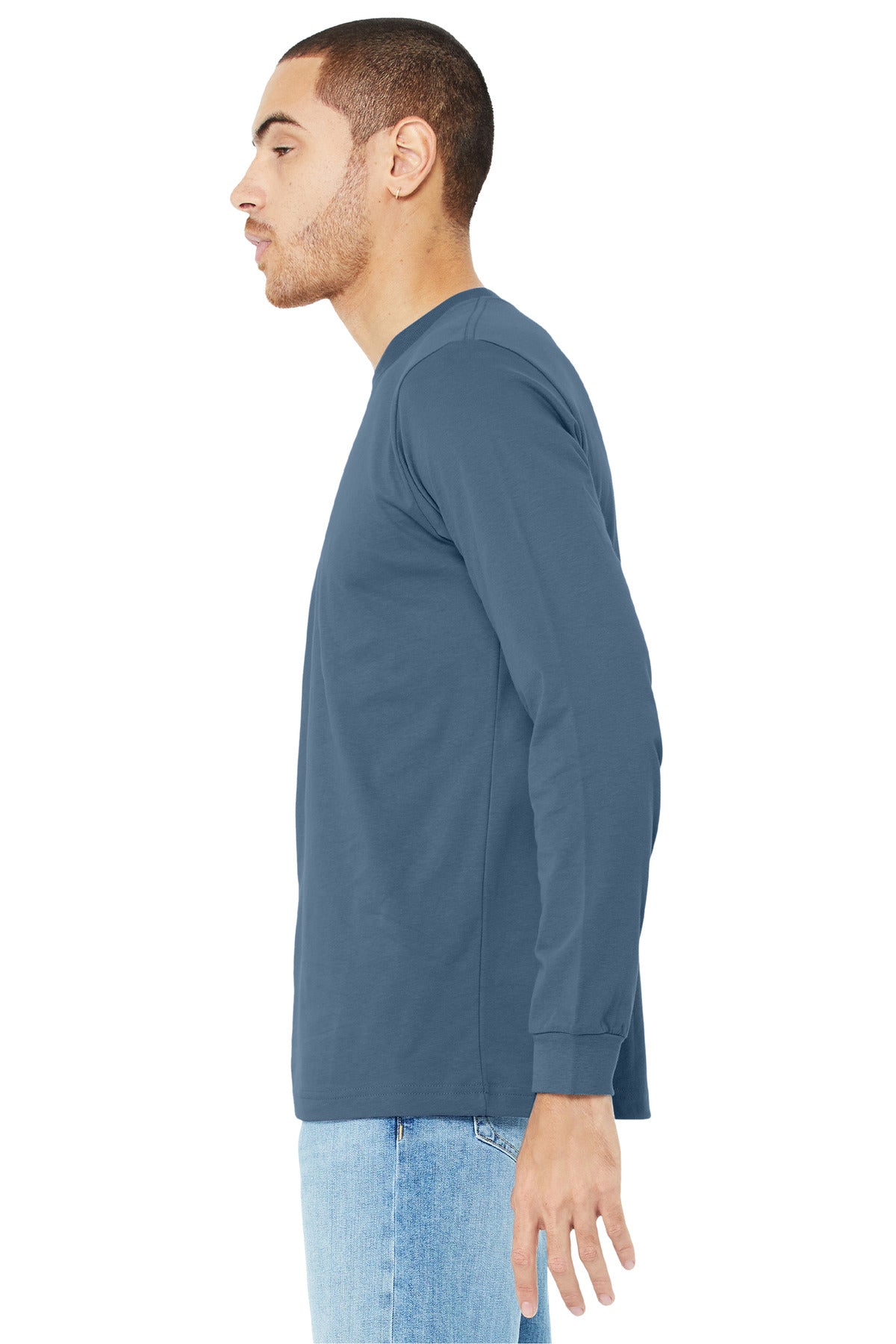 SteelBlue BELLA+CANVAS Unisex Jersey Long Sleeve Tee. BC3501