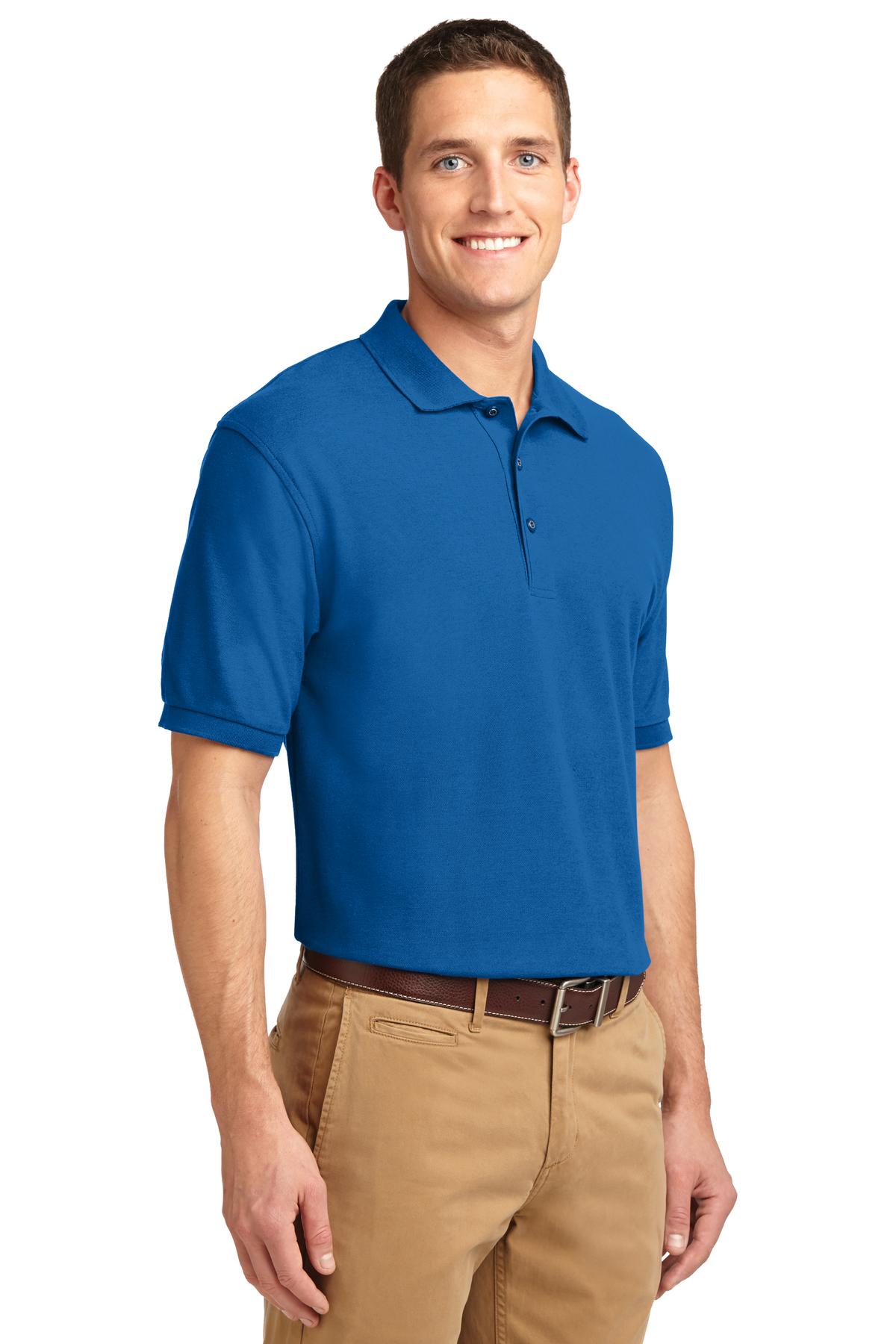 Strong Blue Port Authority Silk Touch Polo K500