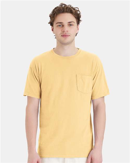 Summer Squash Yellow Garment-Dyed Pocket T-Shirt - GDH150