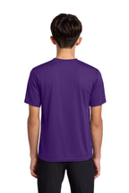 Team Purple Port & Co Youth Performance Tee. PC380Y
