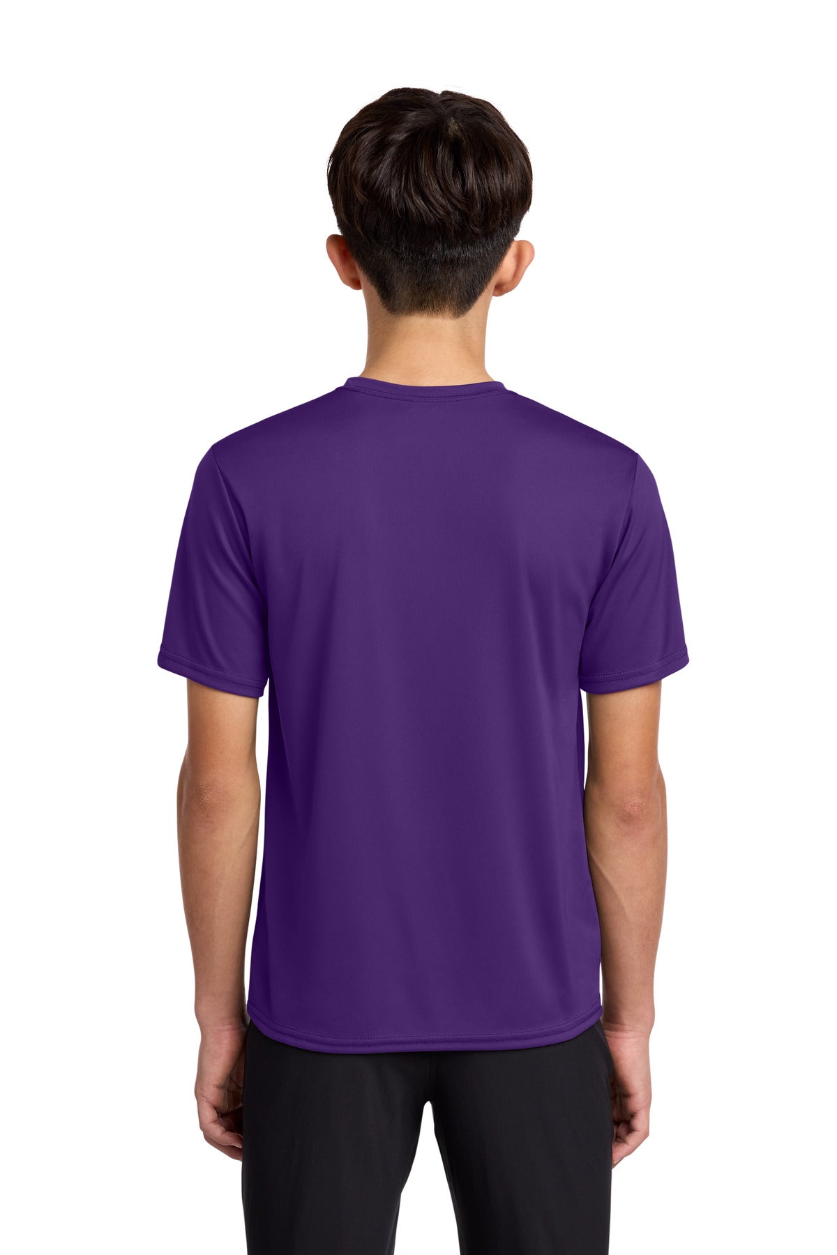 Team Purple Port & Co Youth Performance Tee. PC380Y