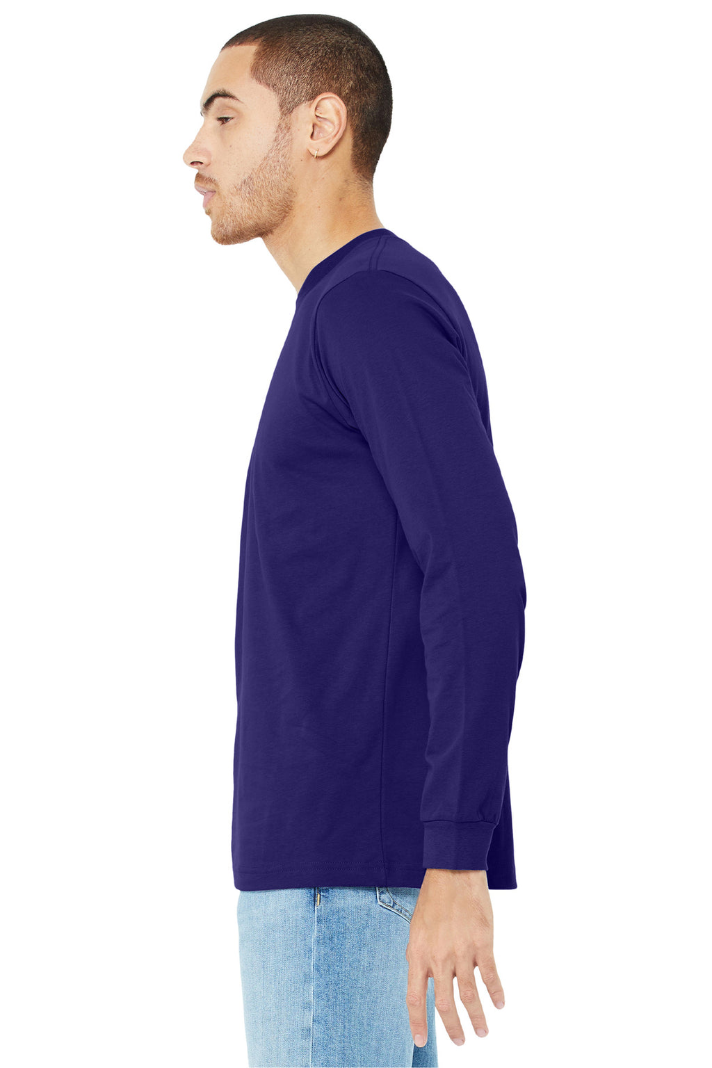 TeamPurple BELLA+CANVAS Unisex Jersey Long Sleeve Tee. BC3501