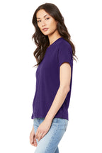 TeamPurple BELLA+CANVAS Women's Relaxed Jersey Short Sleeve Tee. BC6400
