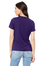 TeamPurple BELLA+CANVAS Women's Relaxed Jersey Short Sleeve Tee. BC6400