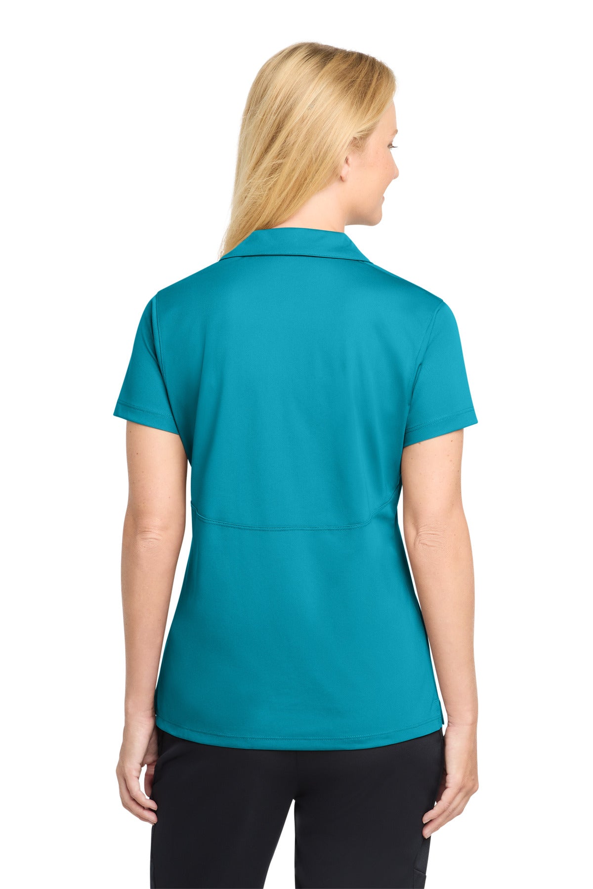 Tropic Blue Sport-Tek Women's Micropique Sport-Wick Polo. LST650