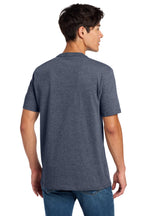 True Navy Hthr New Era Heritage Blend Crew Tee. NEA100
