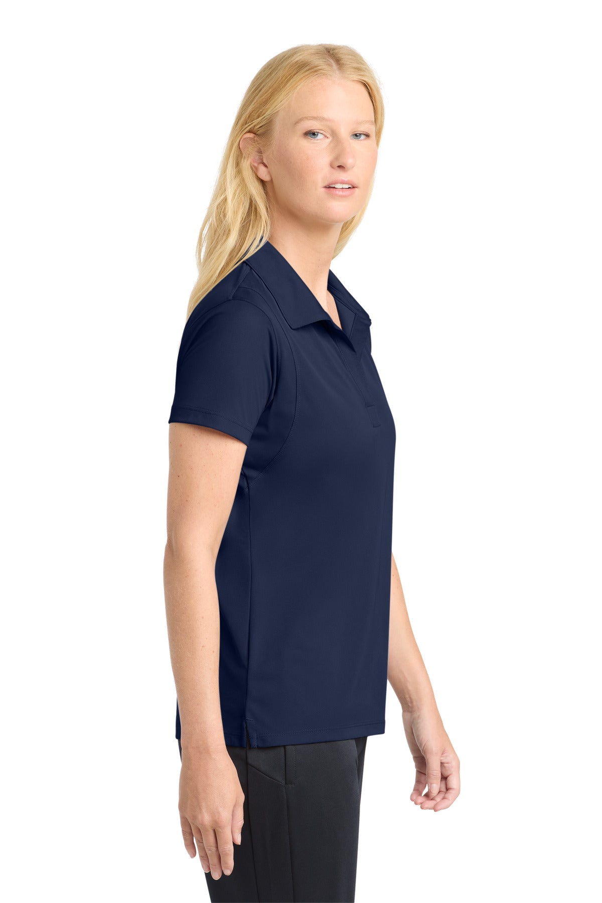 True Navy Sport-Tek Women's Micropique Sport-Wick Polo. LST650