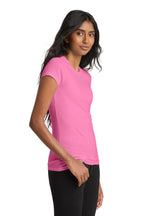 True Pink District Women's Fitted Very Important Tee . DT6001