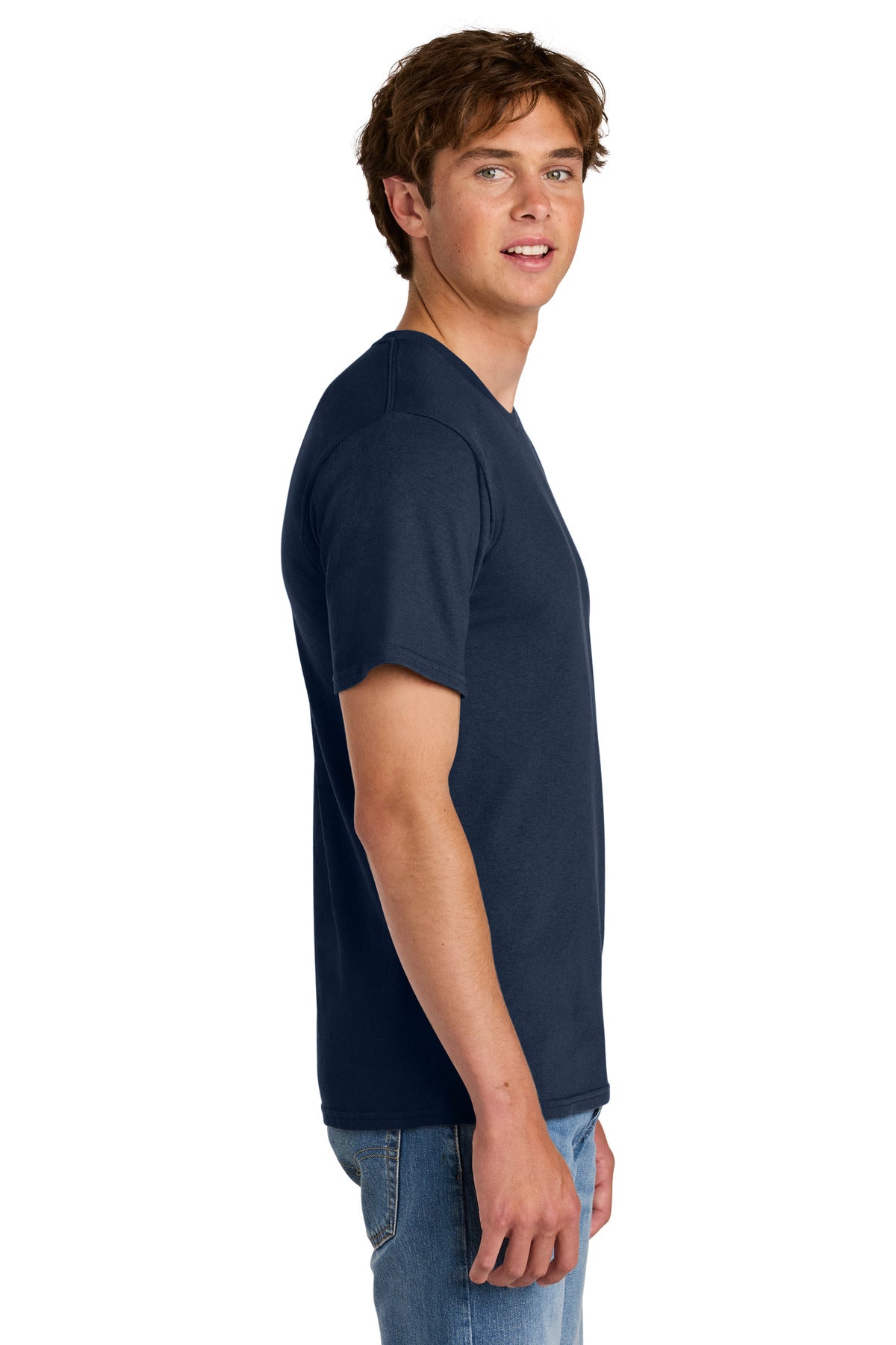 TrueNavy Port & Co Easy Cotton Tee PC43
