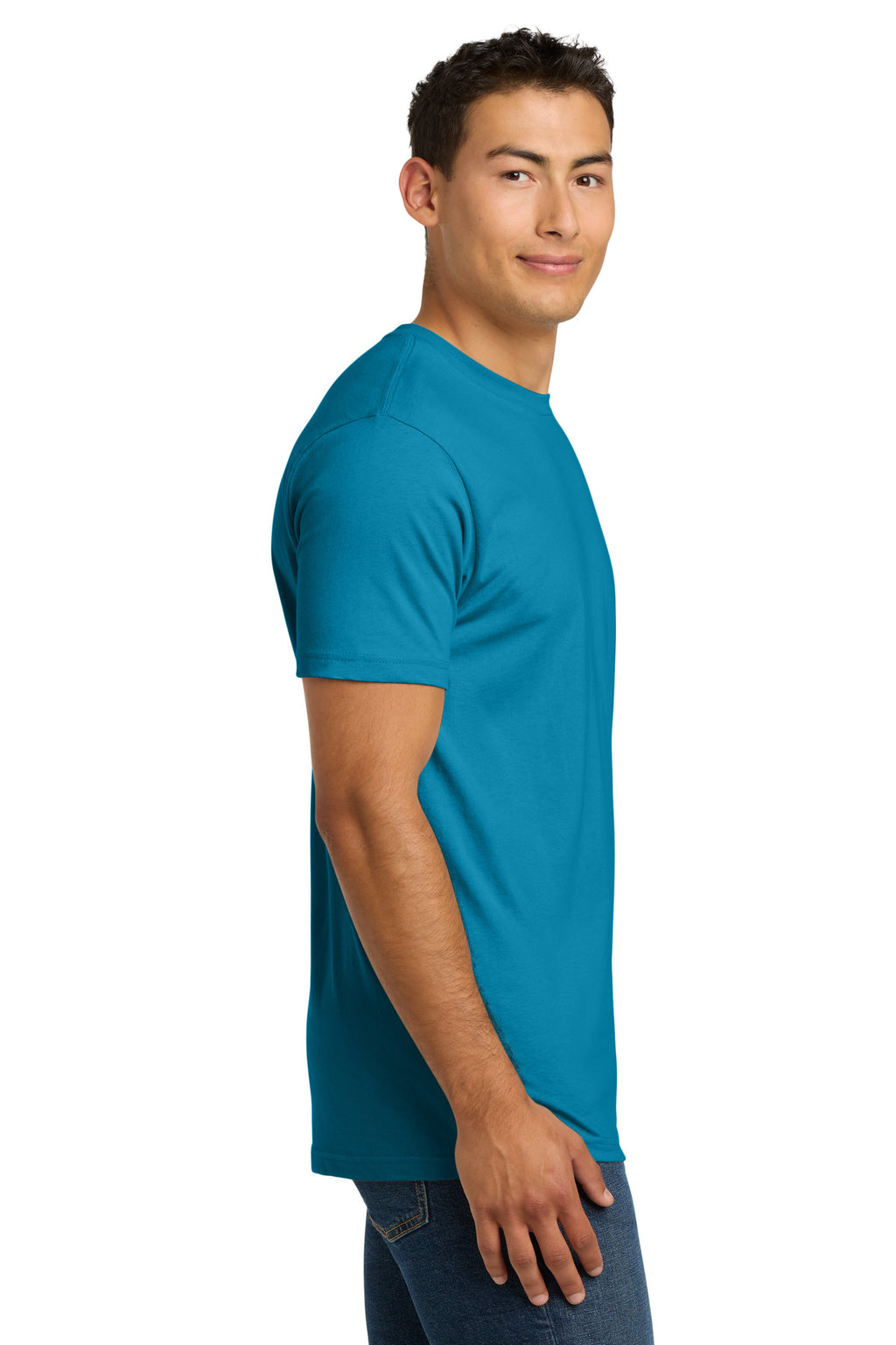 Turquoise Next Level Apparel Adult Cotton Tee. NL3600