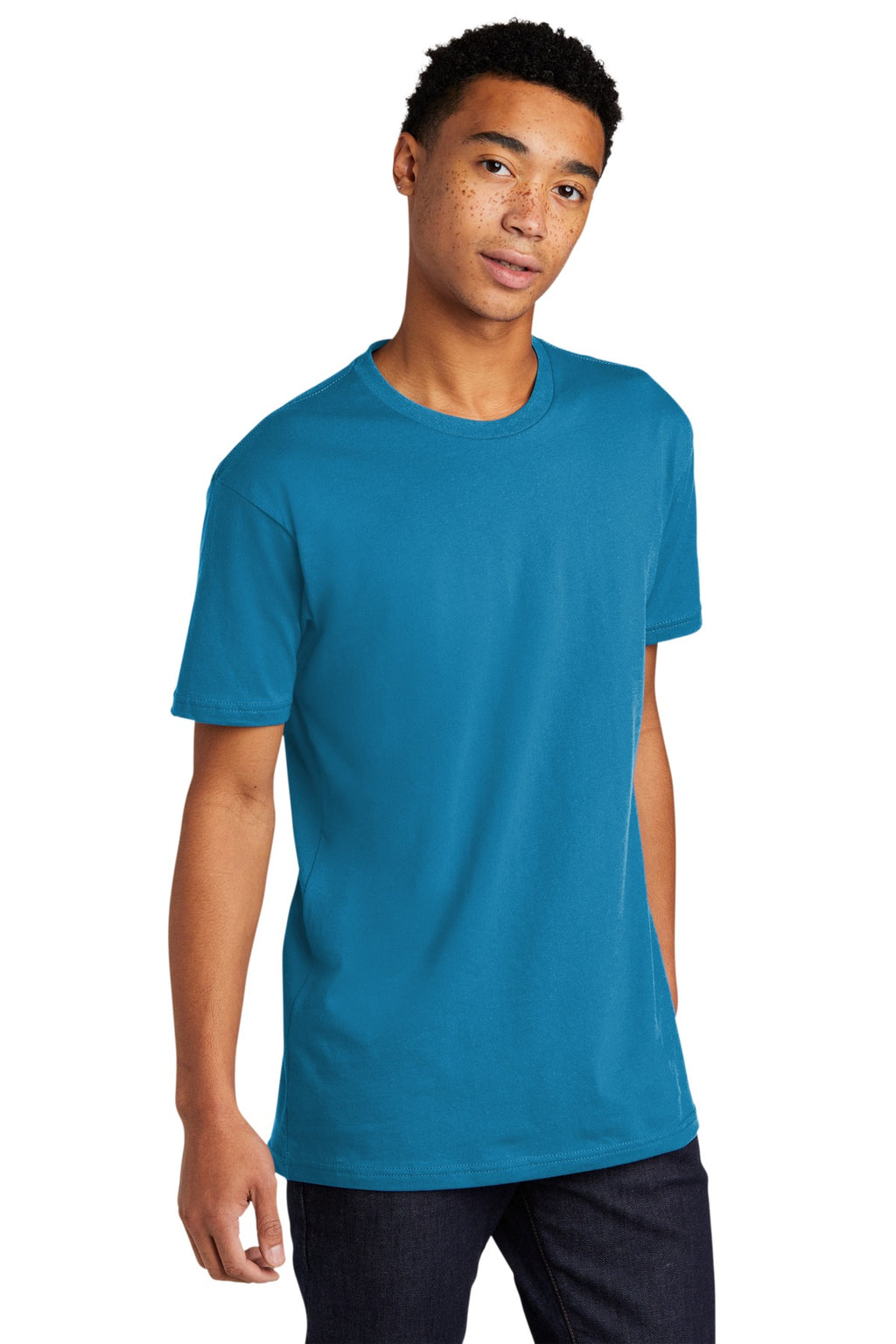 Turquoise Next Level Apparel Adult Cotton Tee. NL3600
