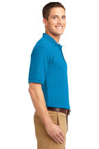 Turquoise Port Authority Silk Touch Polo K500