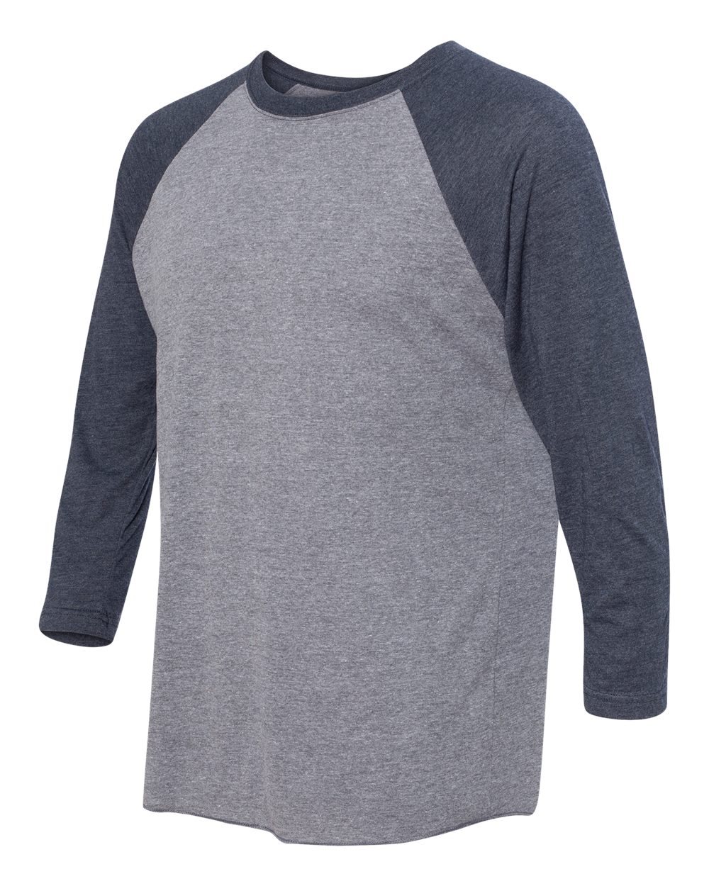 Vintage Navy Sleeves/ Premium Heather Body Triblend Three-Quarter Raglan T-Shirt - 6051