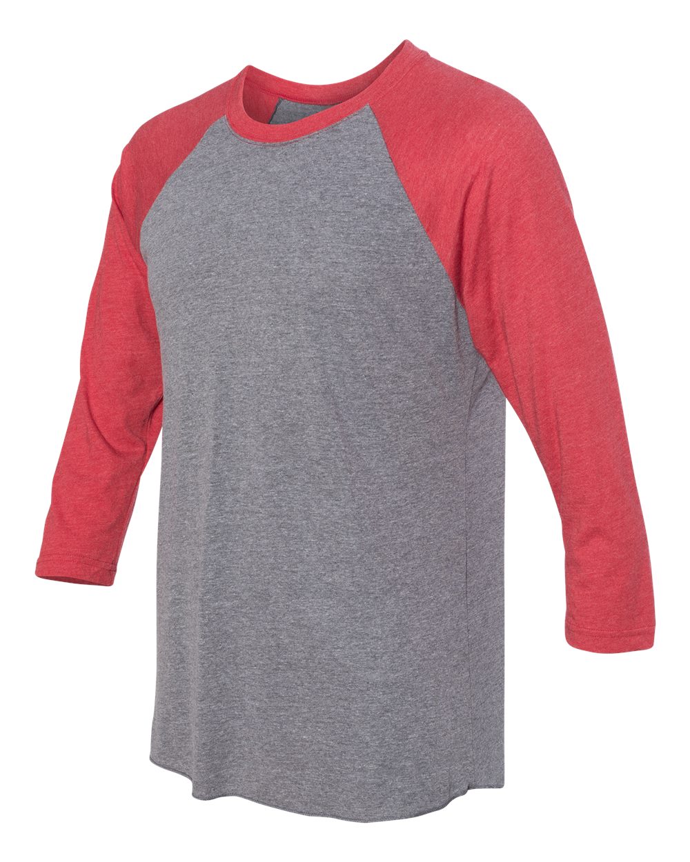 Vintage Red Sleeves/ Premium Heather Body Triblend Three-Quarter Raglan T-Shirt - 6051