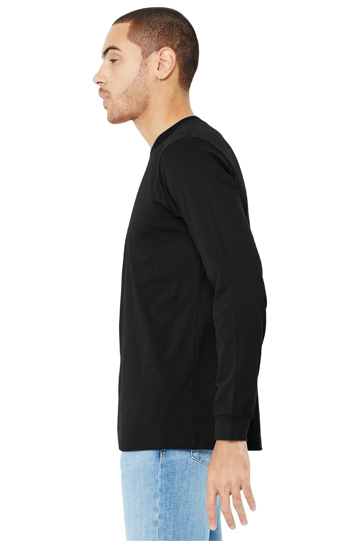 VtgBlack BELLA+CANVAS Unisex Jersey Long Sleeve Tee. BC3501