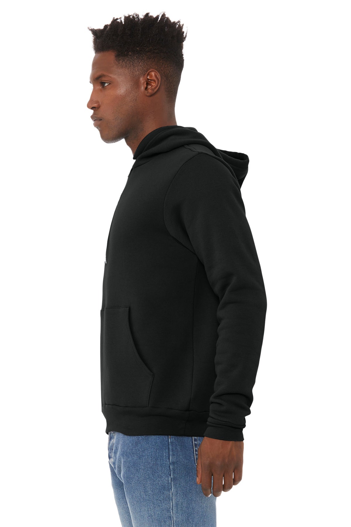 VtgBlack BELLA+CANVAS Unisex Sponge Fleece Pullover Hoodie. BC3719