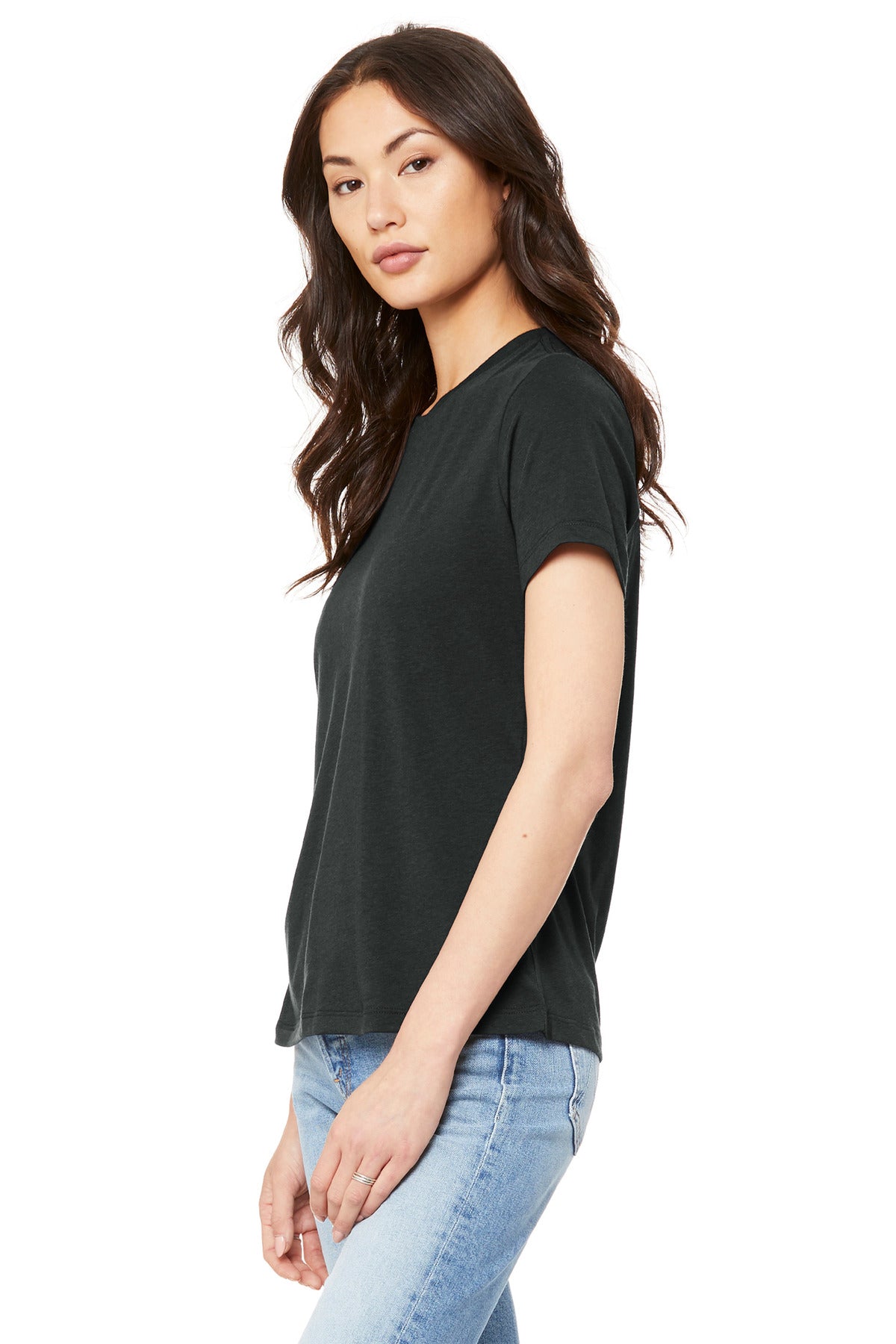 VtgBlack BELLA+CANVAS Women's Relaxed Jersey Short Sleeve Tee. BC6400