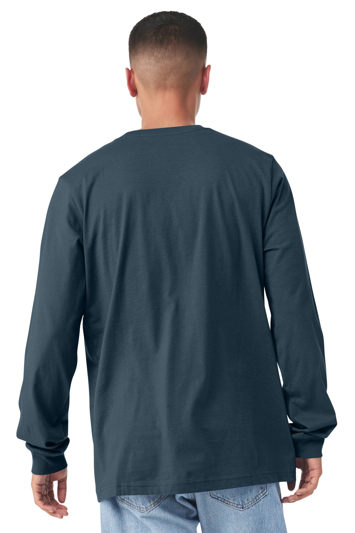 VtgNavy BELLA+CANVAS Unisex Jersey Long Sleeve Tee. BC3501