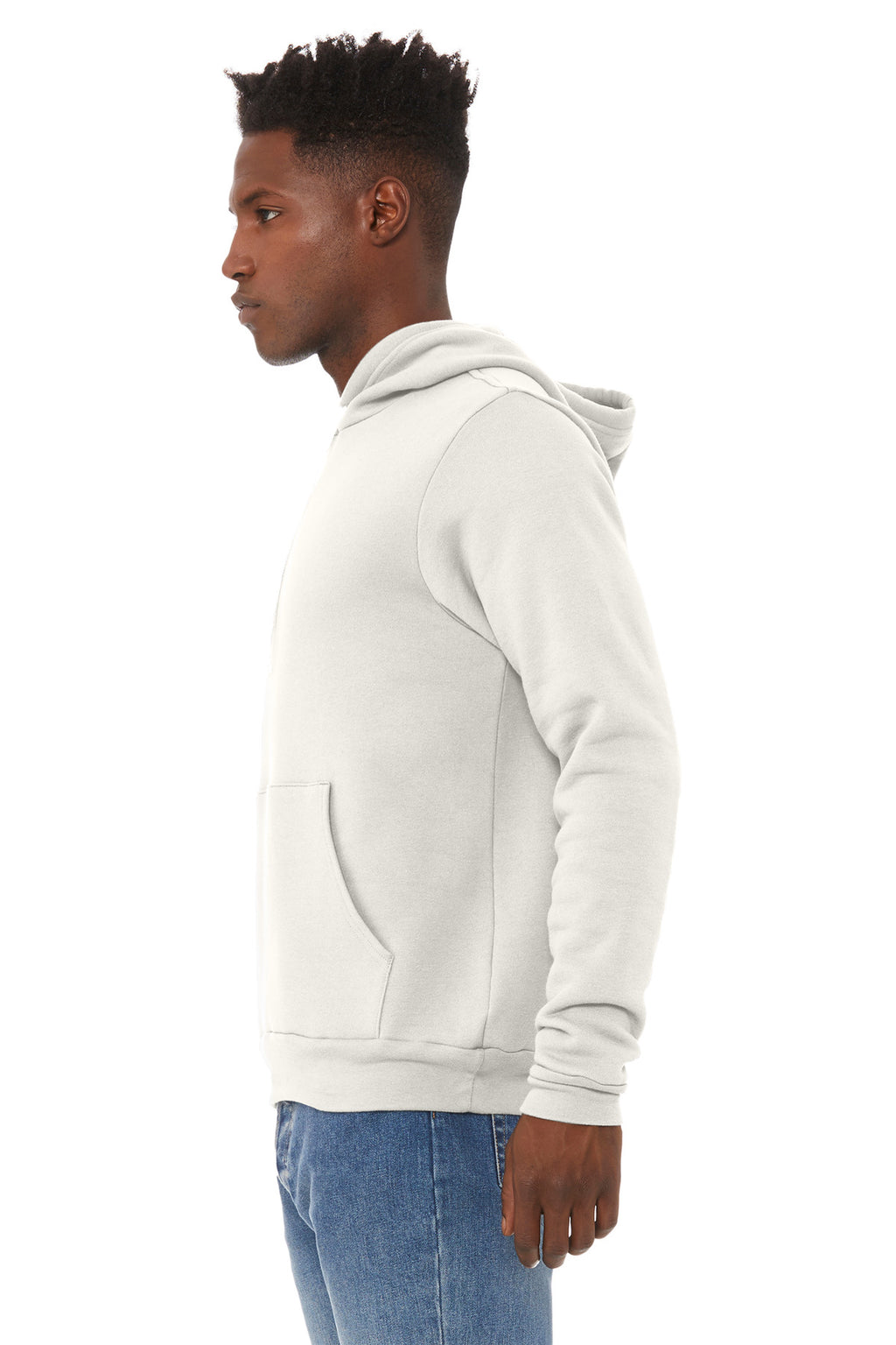 VtgWhite BELLA+CANVAS Unisex Sponge Fleece Pullover Hoodie. BC3719
