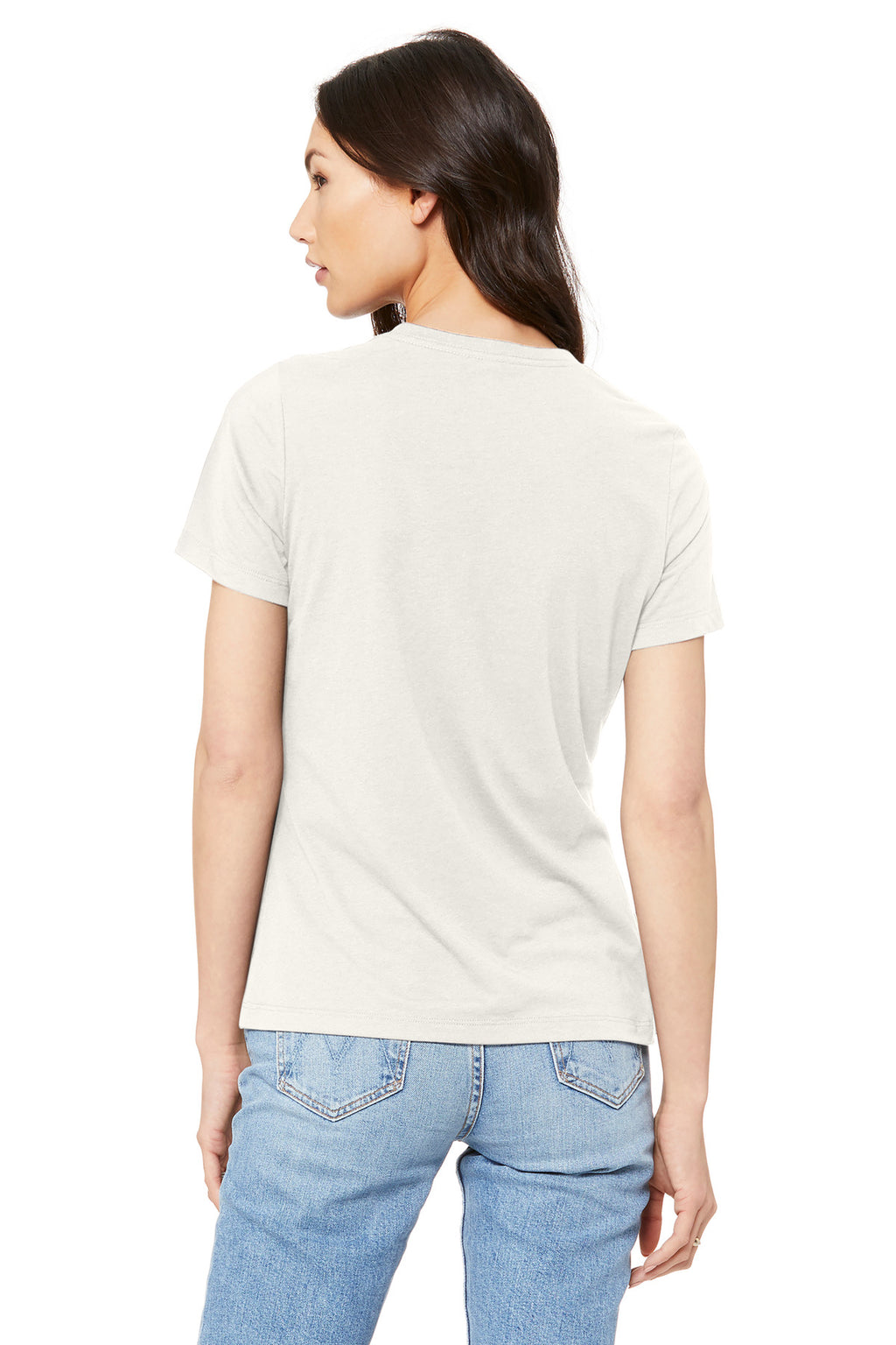 VtgWhite BELLA+CANVAS Women's Relaxed Jersey Short Sleeve Tee. BC6400
