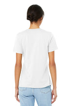 White BELLA+CANVAS Women's Relaxed Jersey Short Sleeve Tee. BC6400