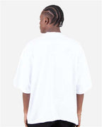 White Garment-Dyed Drop-Shoulder T-Shirt - SHGDD