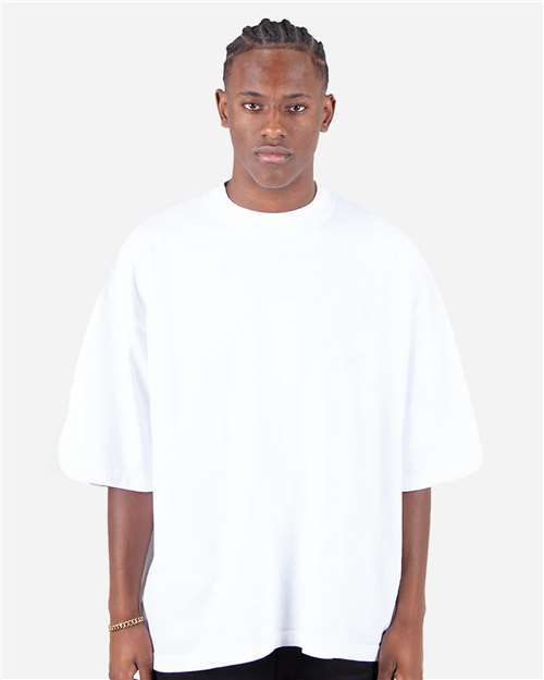 White Garment-Dyed Drop-Shoulder T-Shirt - SHGDD