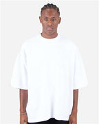 White Garment-Dyed Drop-Shoulder T-Shirt - SHGDD