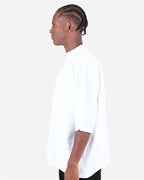 White Garment-Dyed Drop-Shoulder T-Shirt - SHGDD
