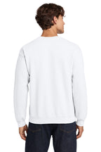 White Gildan Heavy Blend Crewneck Sweatshirt. 18000